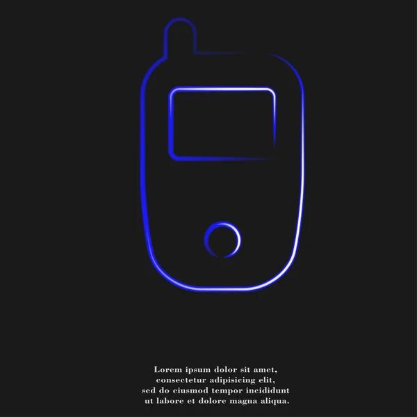 Icono del teléfono móvil diseño plano con fondo abstracto —  Fotos de Stock