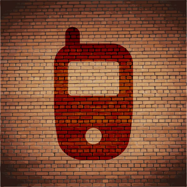 Icono del teléfono móvil diseño plano con fondo abstracto —  Fotos de Stock
