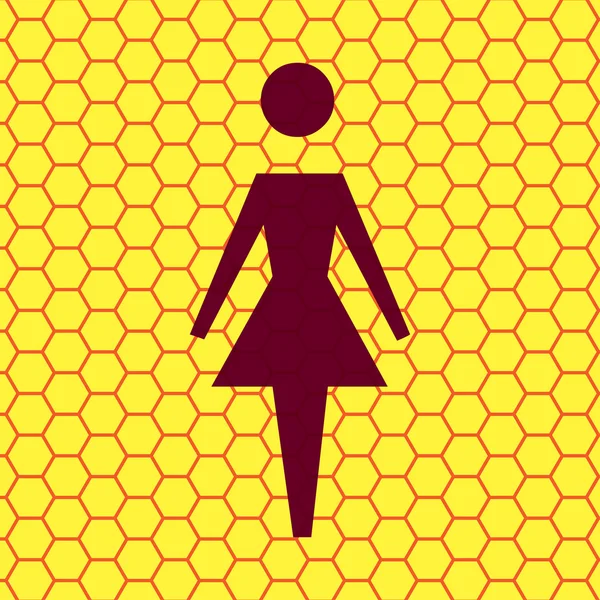 Woman restroom. Flat modern web button and space for your text. — Stock Photo, Image