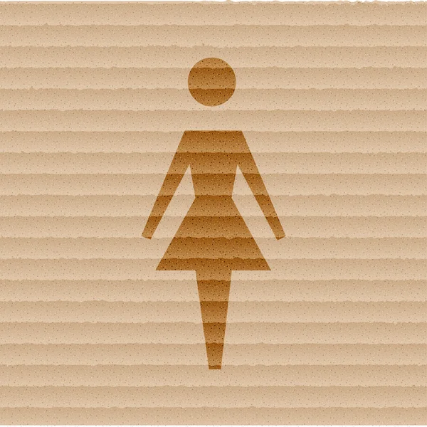 Woman restroom. Flat modern web button and space for your text. — Stock Photo, Image