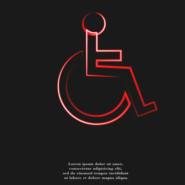 Handicapés. Bouton web plat moderne et espace pour votre texte . — Photo