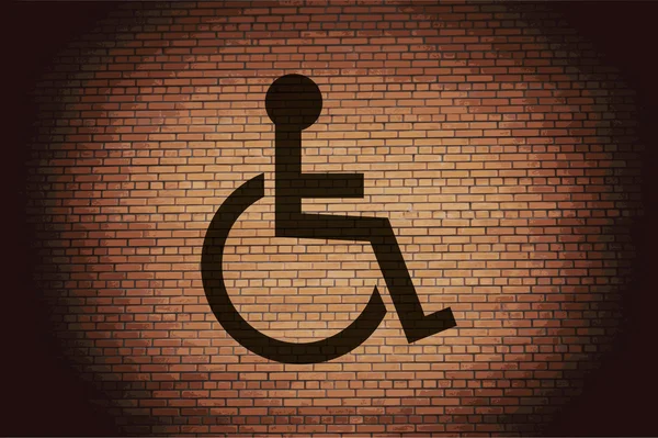 Handicapés. Bouton web plat moderne et espace pour votre texte . — Photo