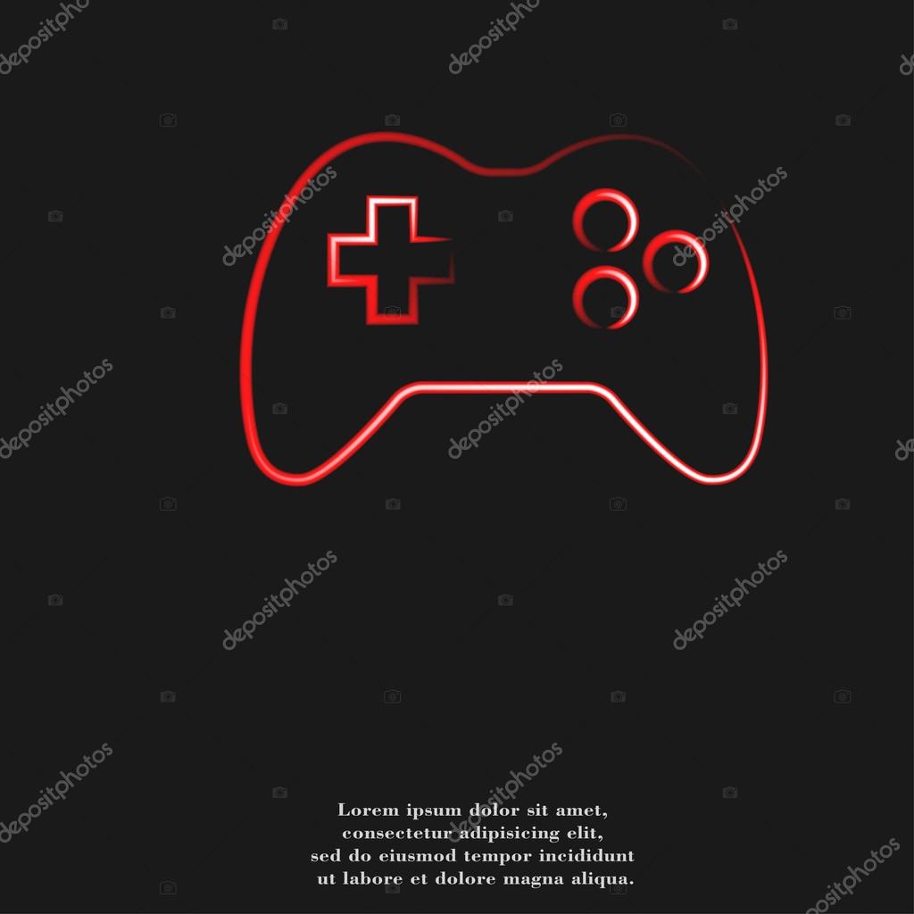 Design Plano De Gaming Joystick ícone Com Fundo Abstrato Stock
