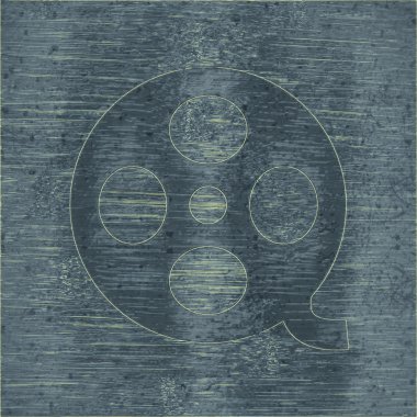 film. düz modern web düğme ve metin için yer.