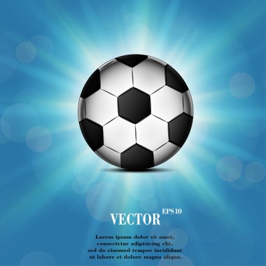 Futbol topu web simgesi, düz tasarım