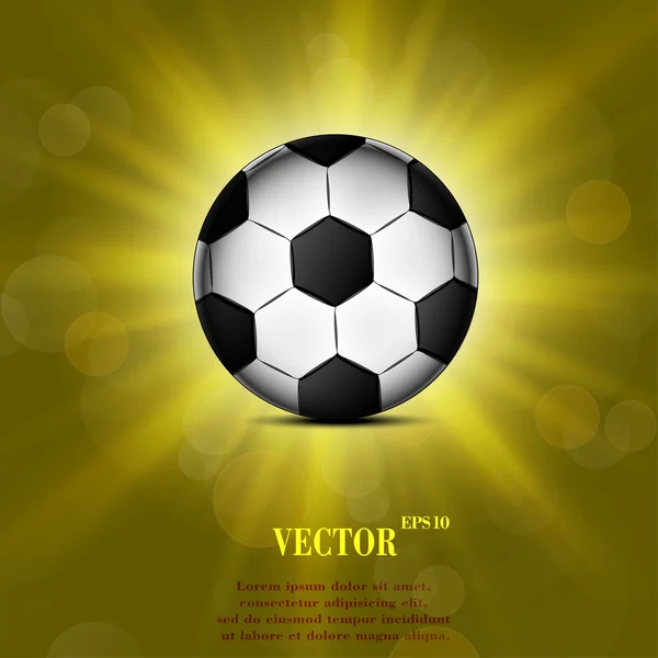Ícone de bola de futebol web, design plano — Vetor de Stock