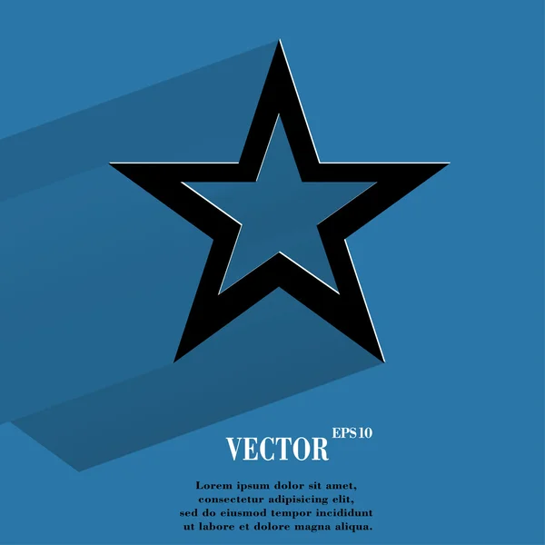 Icône web étoile, design plat — Image vectorielle