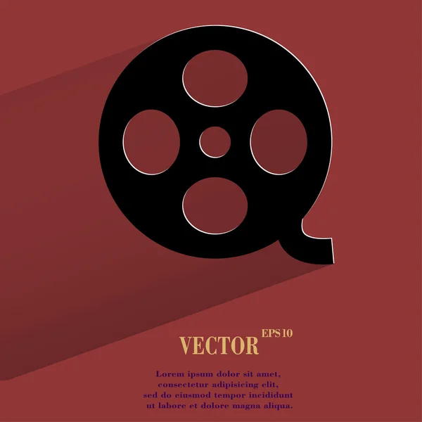 Un film. Bouton web moderne plat avec ombre longue et espace pour votre texte . — Image vectorielle