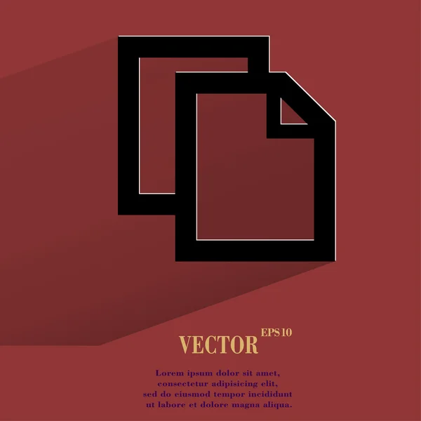 Üres papír. lakás modern web gomb hosszú árnyék és adhatja meg a szöveg. — Stock Vector