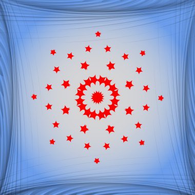 düz geometrik bir arka plan üzerinde yıldız web simgesi 
