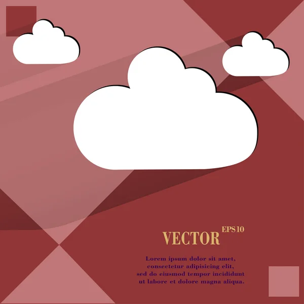Cloud stáhnout aplikace web ikony na geometrickém pozadí abstraktní — Stockový vektor