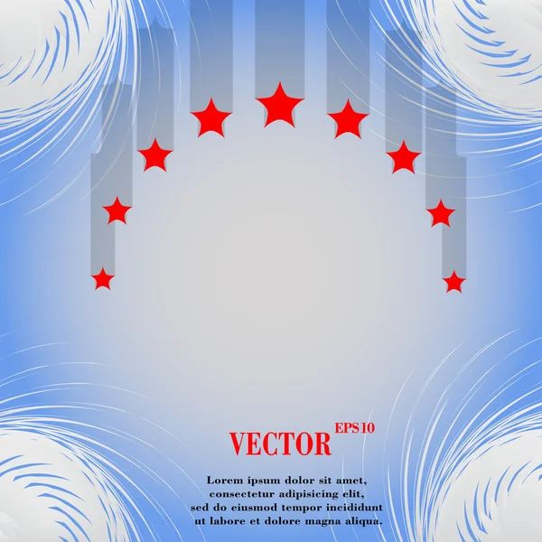Icona web star su sfondo piatto geometrico astratto — Vettoriale Stock