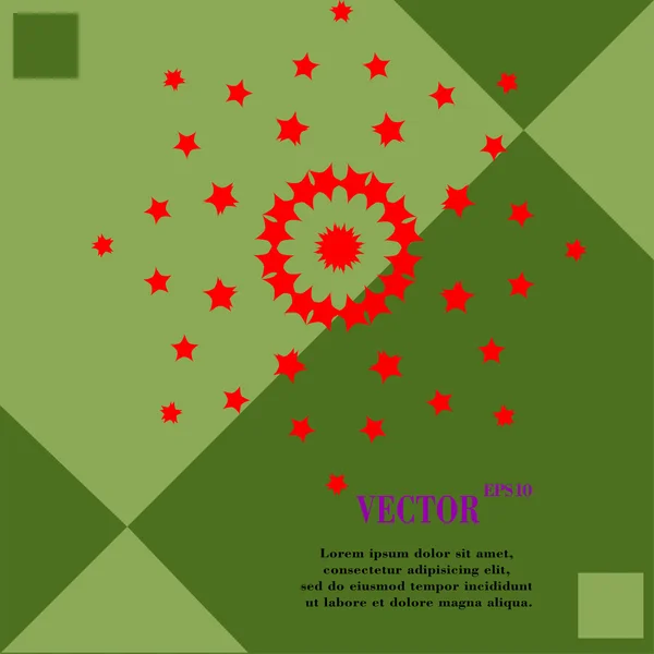 Icono web estrella sobre un fondo abstracto geométrico plano — Archivo Imágenes Vectoriales