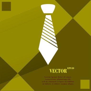 hipster kravat. düz geometrik bir arka plan düz modern web düğmesine 