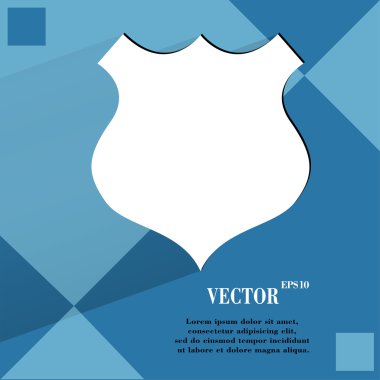 kalkan. düz geometrik bir arka plan üzerinde düz modern web tasarım 