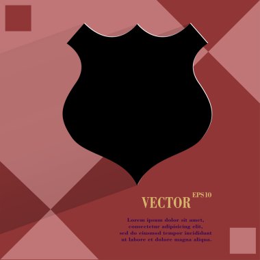 kalkan. düz geometrik bir arka plan üzerinde düz modern web tasarım 