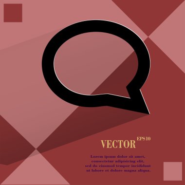 bulut düşünceler. düz geometrik bir arka plan üzerinde düz modern web tasarım 