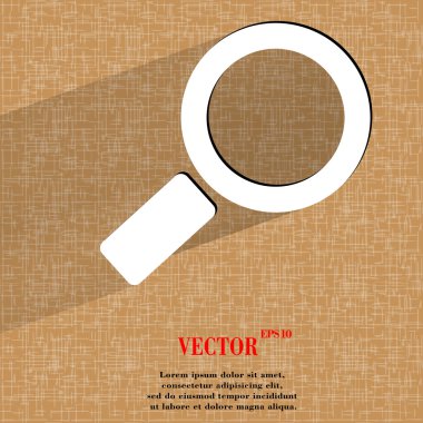 Arama Büyüteç. düz geometrik bir arka plan üzerinde düz modern web tasarım