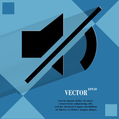 sesi kapatmak. düz geometrik bir arka plan üzerinde düz modern web tasarım 