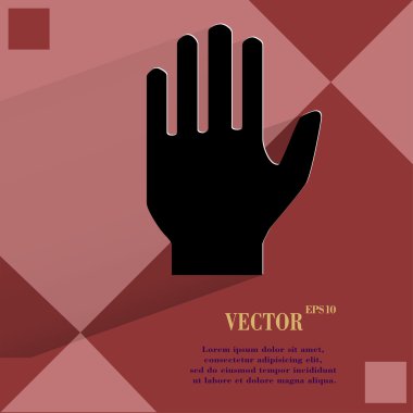 Kes şunu. el. düz geometrik bir arka plan üzerinde düz modern web tasarım 