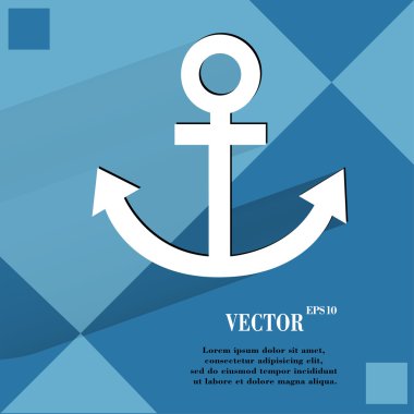 çapa. düz geometrik bir arka plan üzerinde düz modern web tasarım 