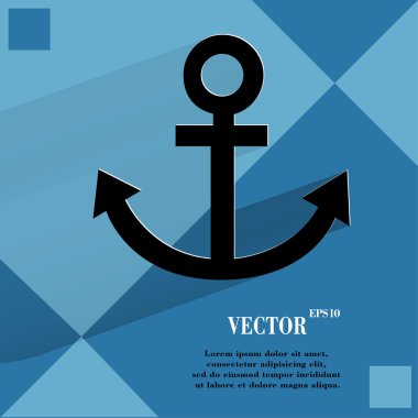 çapa. düz geometrik bir arka plan üzerinde düz modern web tasarım 