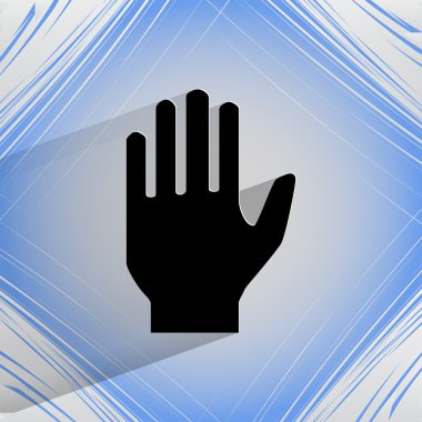 Kes şunu. el. düz geometrik bir arka plan üzerinde düz modern web tasarım 