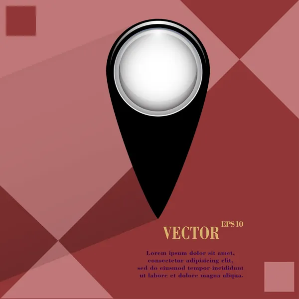 Карта поэзии. Плоская современная веб-кнопка на плоском геометрическом фоне — стоковый вектор