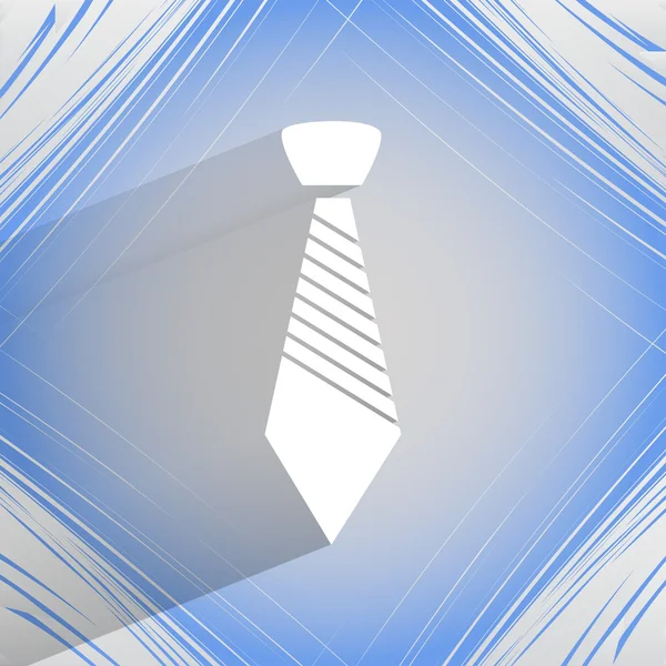 Hipster-Krawatte. flache moderne Web-Taste auf einem flachen geometrischen abstrakten Hintergrund — Stockvektor