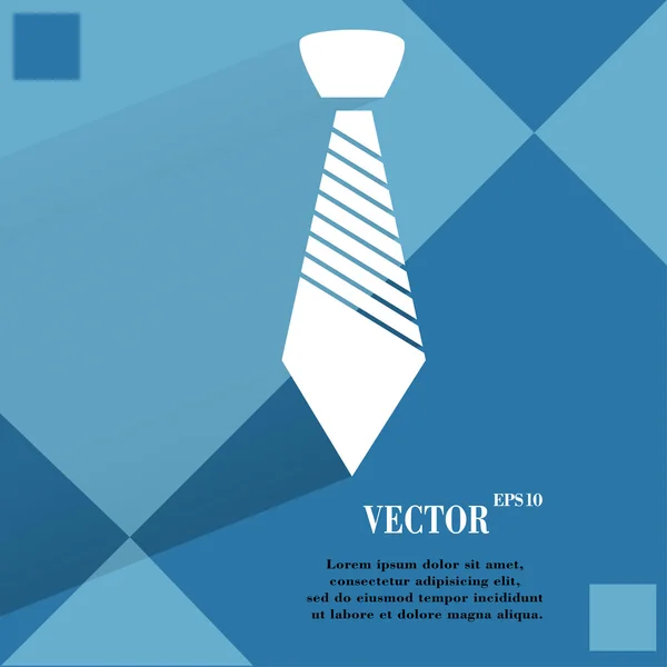Csípő nyakkendő. lakás modern web gombra egy lapos geometriai absztrakt háttér — Stock Vector