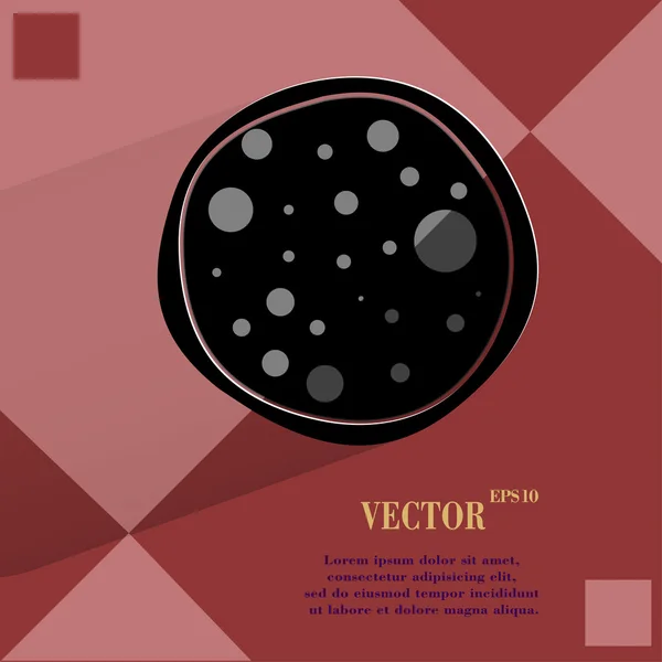 Pizza. platte moderne web knop op een plat geometrische abstracte achtergrond — Stockvector