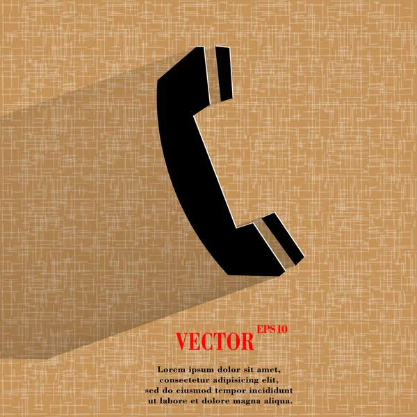 Telefone. Plano moderno web design em um plano geométrico abstrato fundo — Vetor de Stock