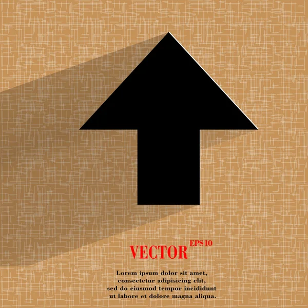 Flecha arriba. Diseño web moderno plano sobre un fondo abstracto geométrico plano — Vector de stock
