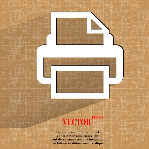 Printer. Flat modern web design on a flat geometric abstract background — Stock Vector
