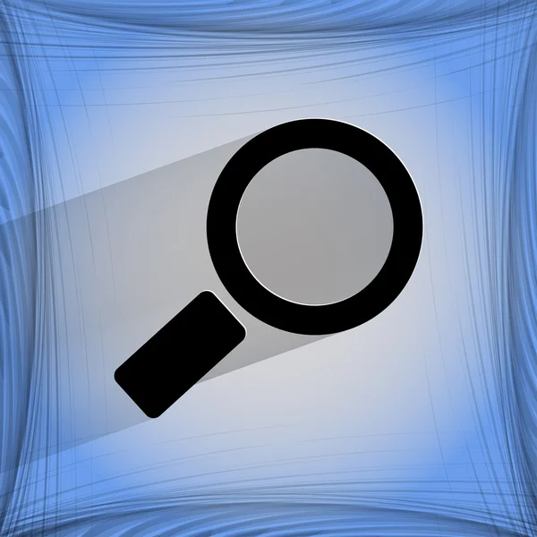 Search magnifier. Flat modern web design on a flat geometric abstract background — Stock Vector