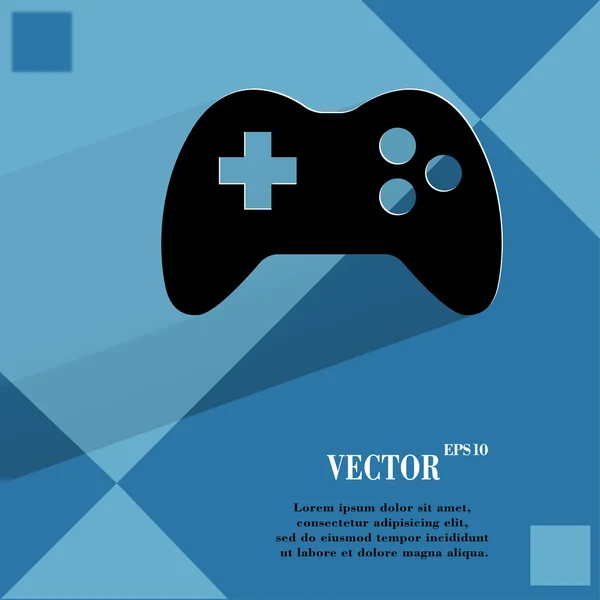 Gaming joystick. platte moderne webdesign op een plat geometrische abstracte achtergrond — Stockvector