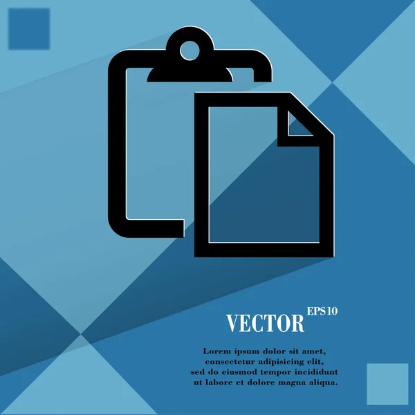 Boş kağıt. düz geometrik bir arka plan üzerinde düz modern web tasarım — Stok Vektör