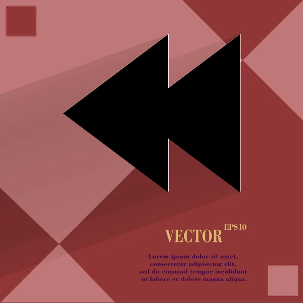 Control multimedia. Diseño web moderno plano sobre un fondo abstracto geométrico plano — Archivo Imágenes Vectoriales