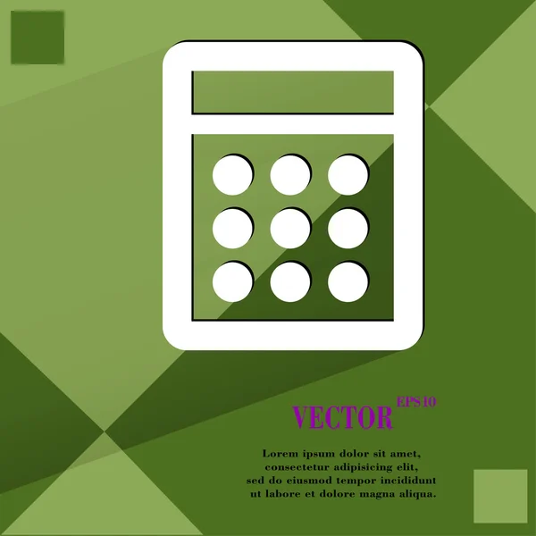 電卓。平らな幾何学的な抽象的な背景上のフラットな近代的な web デザイン — ストックベクタ