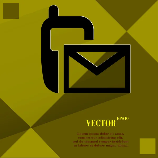 Mevrouw. Vlak modern webdesign op een platte geometrische abstracte achtergrond — Stockvector