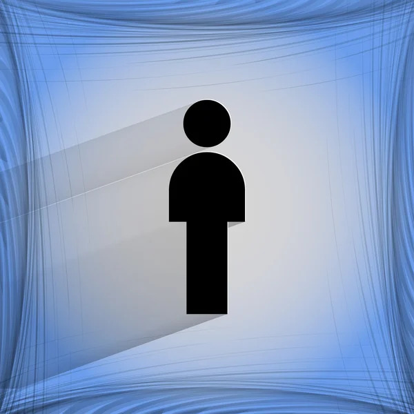 Erkek tuvaleti. düz geometrik bir arka plan üzerinde düz modern web tasarım — Stok Vektör