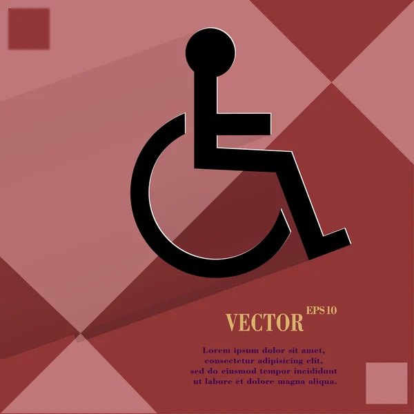 Discapacitados. Diseño web moderno plano sobre un fondo abstracto geométrico plano — Vector de stock