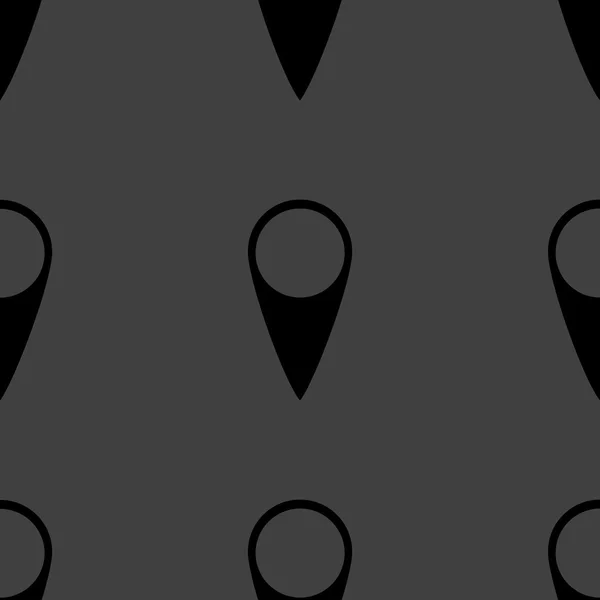 Karta pekare spindelväv ikonen. platt design. sömlös grå mönster. — Stock vektor