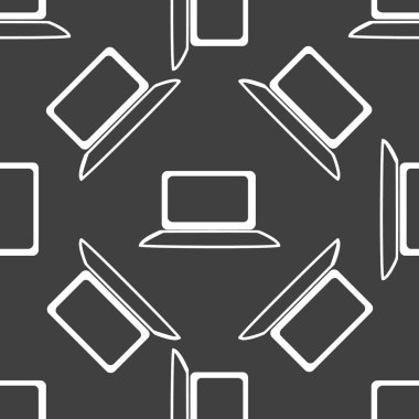 Not defteri web simgesi. düz tasarım. Dikişsiz desen gri.