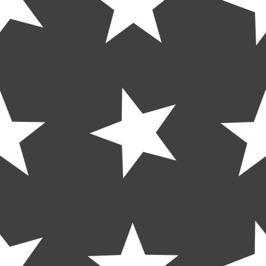 yıldız web simgesi. düz tasarım. Dikişsiz desen gri.