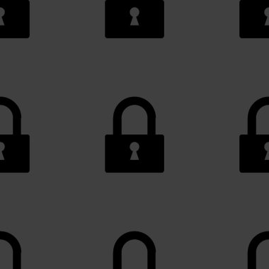 asma kilit web simgesi. düz tasarım. seamless modeli.