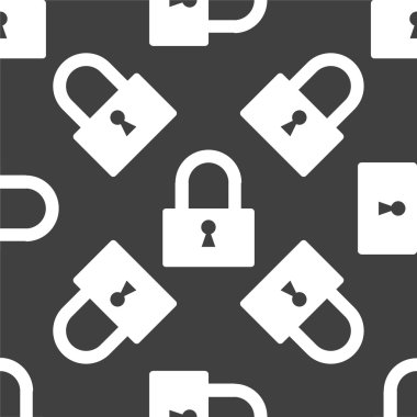 asma kilit web simgesi. düz tasarım. seamless modeli.