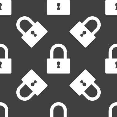 asma kilit web simgesi. düz tasarım. seamless modeli.