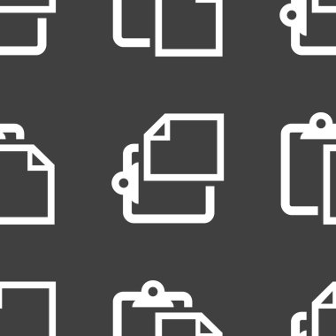 boş kağıt web simgesi. düz tasarım. seamless modeli.