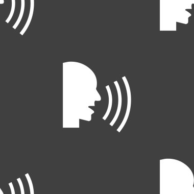 Web simgesi konuşuyor. düz tasarım. seamless modeli.